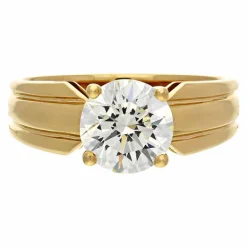 Solitär-Brillant-Ring Gelbgold 2 ct