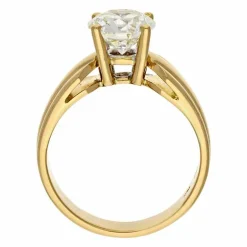 Solitär-Brillant-Ring Gelbgold 2 ct