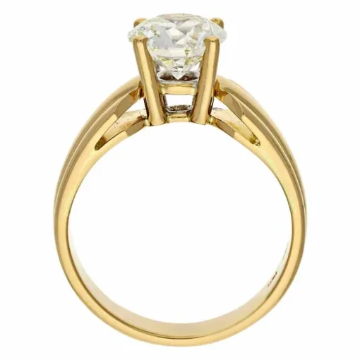 Solitär-Brillant-Ring Gelbgold 2 ct