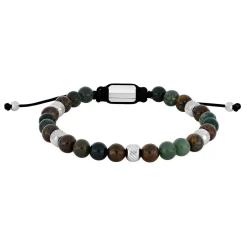 Son of Noa Moosachat/Titaneisenerz/Bronzit-Armband Edelstahl