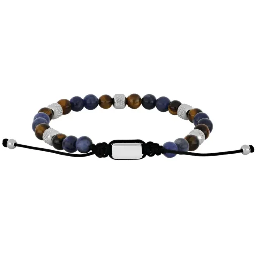 Son of Noa Sodalith/Tigerauge-Armband Edelstahl