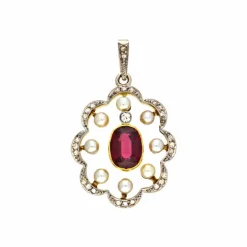 Spinell-Anhänger 'Belle Epoque' Bicolor