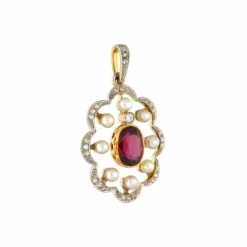 Spinell-Anhänger 'Belle Epoque' Bicolor