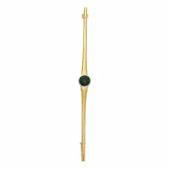 Spinell-Brosche Gelbgold