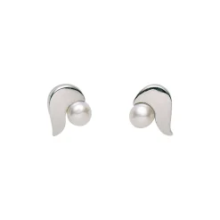 Süsswasser-Perlohrstecker Silber