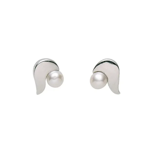 Süsswasser-Perlohrstecker Silber
