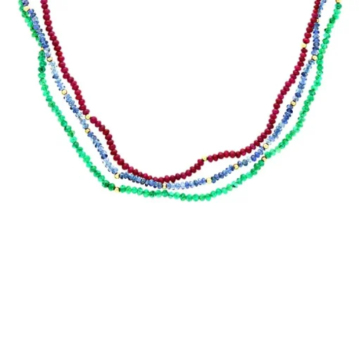 Steinkette Gelbgold