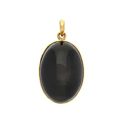 Sterndiopsid-Anhänger Gelbgold