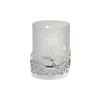 Teelichtglas Rentier in Weiß