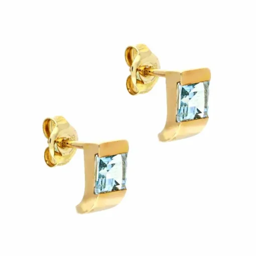 Topas-Ohrstecker Gelbgold