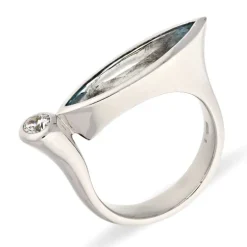 Topas-Ring Silber rhodiniert