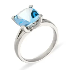 Topas-Ring Silber rhodiniert