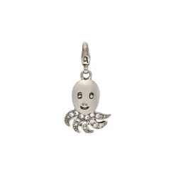 Zirkonia-Anhänger Charm Krake Silber
