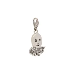Zirkonia-Anhänger Charm Krake Silber