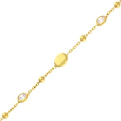 Zirkonia-Armband Silber vergoldet