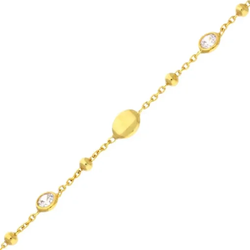 Zirkonia-Armband Silber vergoldet