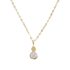 Zirkonia-Halsschmuck Gelbgold