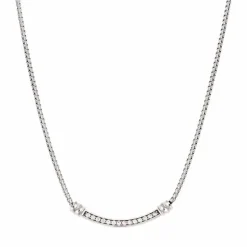 Zirkonia-Halsschmuck Silber