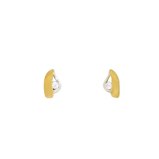 Zirkonia-Ohrschmuck Bicolor