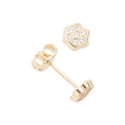 Zirkonia-Ohrschmuck Gelbgold