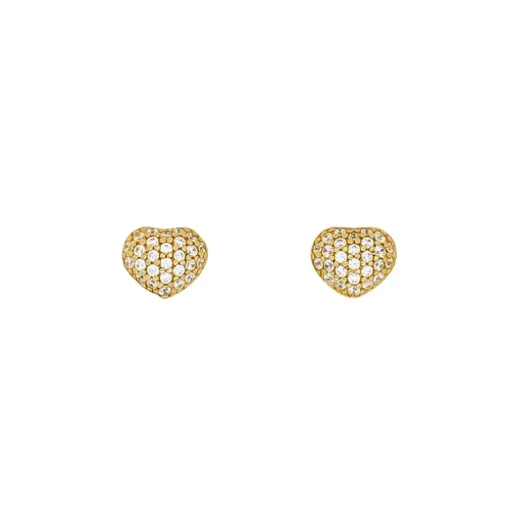 Zirkonia-Ohrschmuck Gelbgold