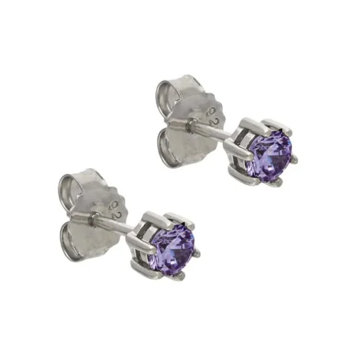 Zirkonia-Ohrstecker Silber