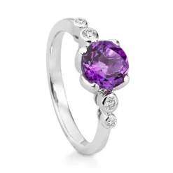 Zirkonia-Ring Silber rhodiniert