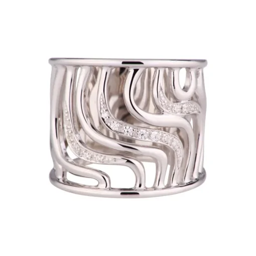 Zirkonia-Ring Silber rhodiniert