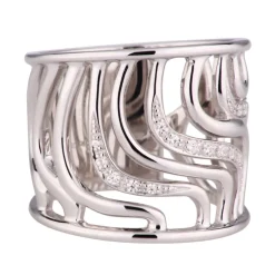 Zirkonia-Ring Silber rhodiniert