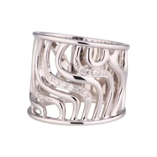 Zirkonia-Ring Silber rhodiniert