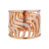 Zirkonia-Ring Silber roségold-plattiert