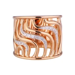 Zirkonia-Ring Silber roségold-plattiert