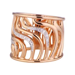 Zirkonia-Ring Silber roségold-plattiert