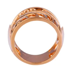 Zirkonia-Ring Silber roségold-plattiert